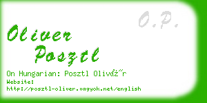 oliver posztl business card